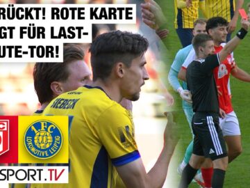 Verrückt! Rote Karte sorgt für Last-Minute-Tor: Halle – Lok Leipzig | Regionalliga Nordost